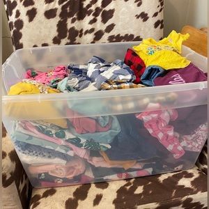 Tote Full of Baby Girl Clothes Size 24 months-2T bundle